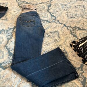7 For All Mankind Maternity Dark Wash Denim Jeans